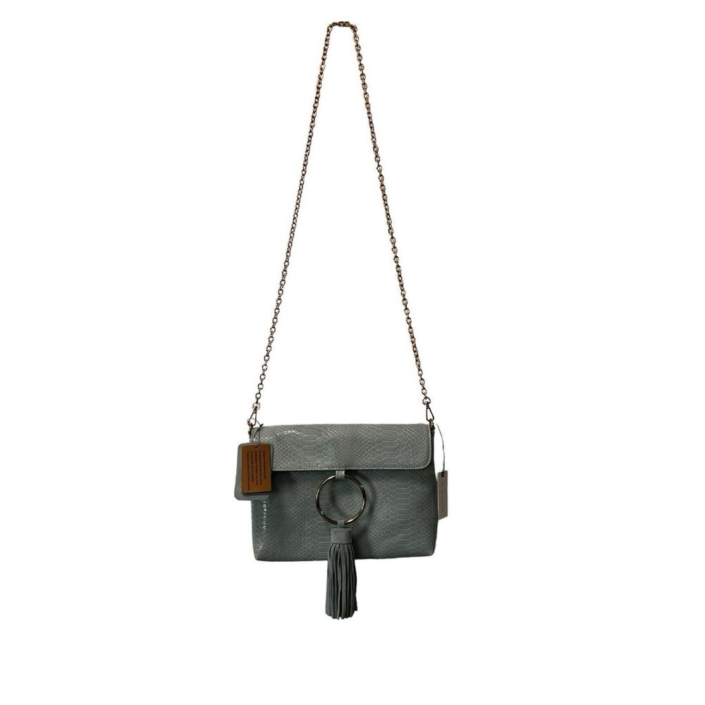Anthropologie Street Level Real Suede Bag Purse Mint/Menth Designer Professional